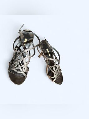 Max Studio Metallic Strappy Heels – Size 6M